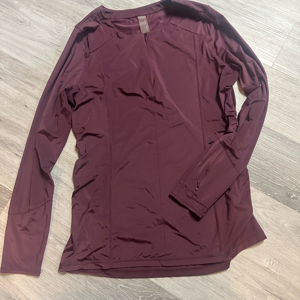 Zuda Fitted Long Sleeve Tee Red Purple